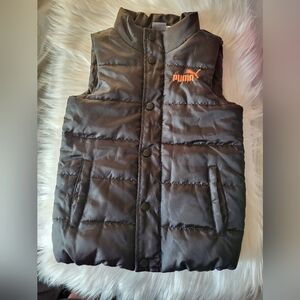 Puma Kids Black Puffer Vest, Size 6
